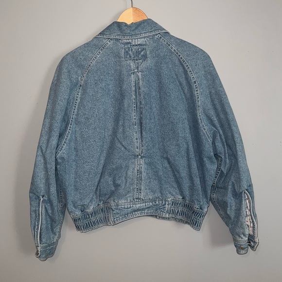 Vintage Cropped Bomber Style Lizwear jean jacket - Picture 5 of 5